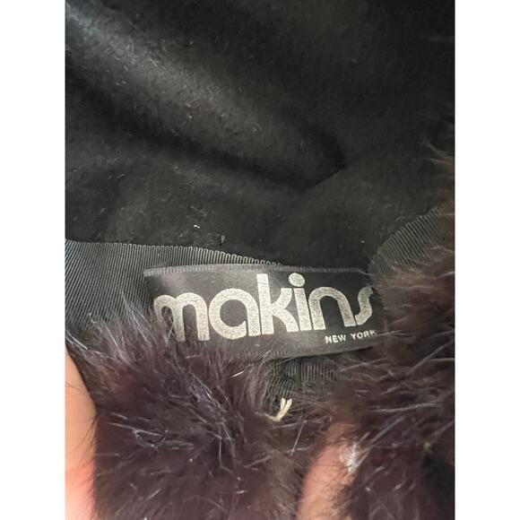 Makins New York Vintage Russian Style Hat Black Purple Fur JP main image 4